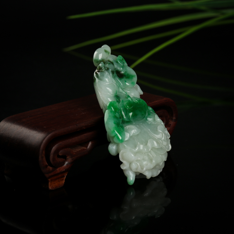 飘翠翡翠百财吊坠-红掌柜