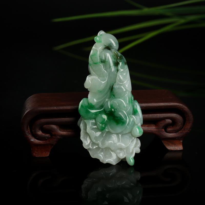 翡翠百财吊坠-红掌柜