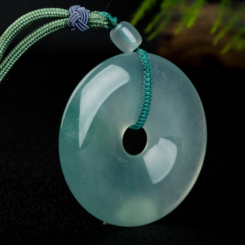 天然翡翠平安扣吊坠-红掌柜