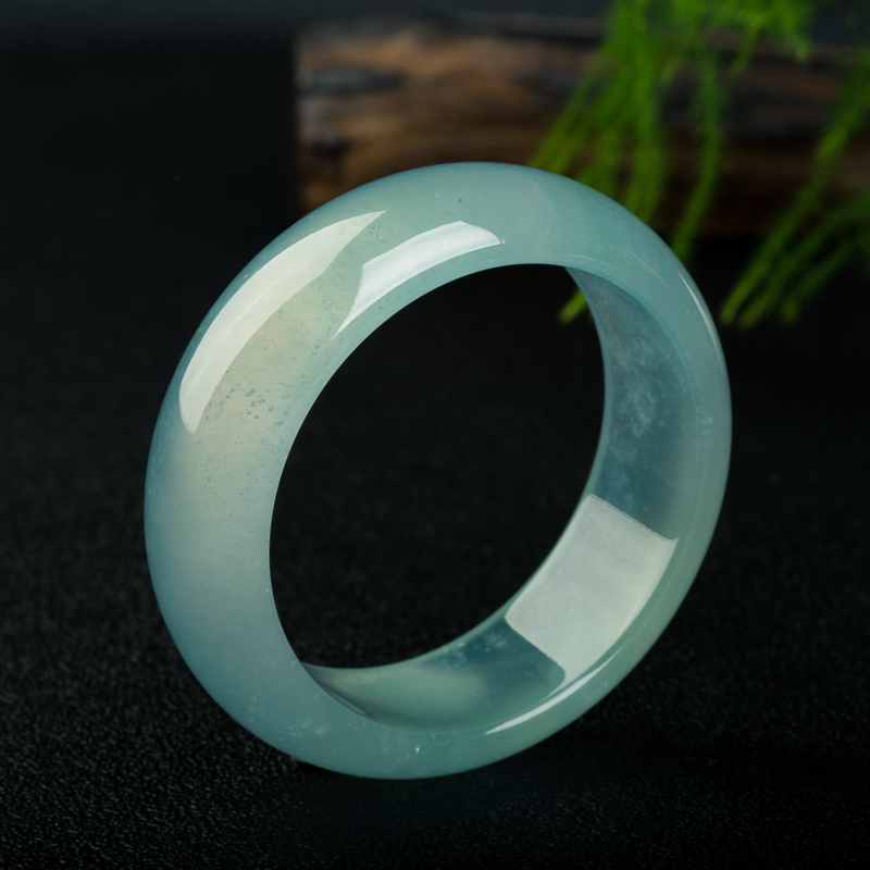 晴水翡翠手镯-红掌柜