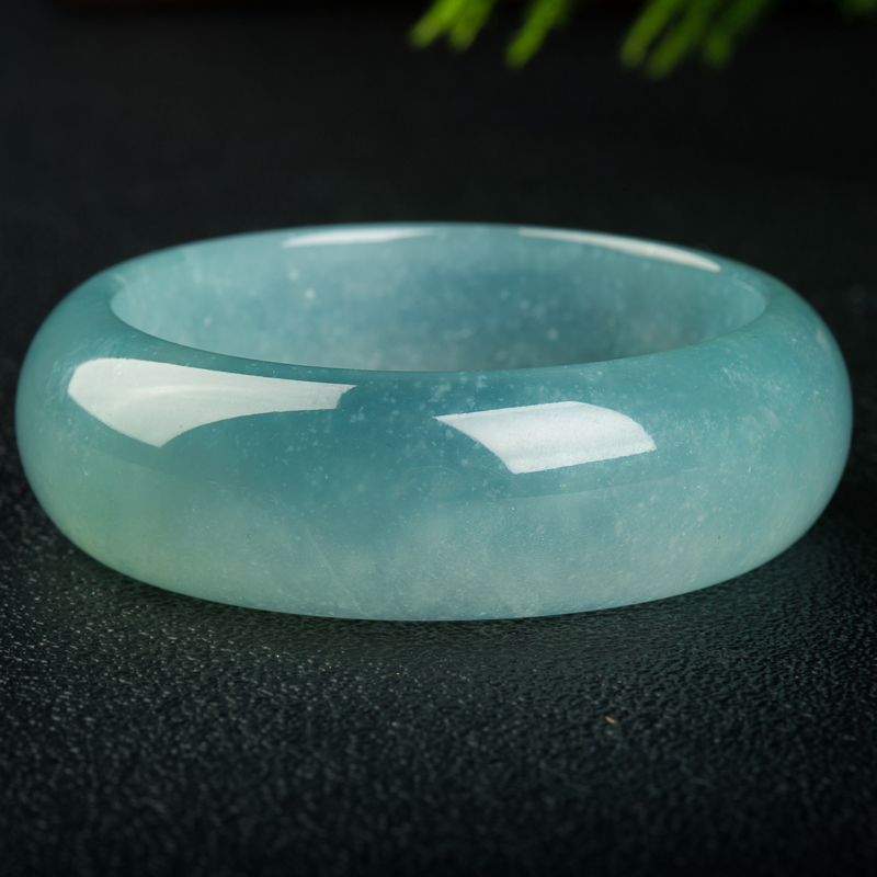 54.5mm冰种晴水翡翠手镯-红掌柜