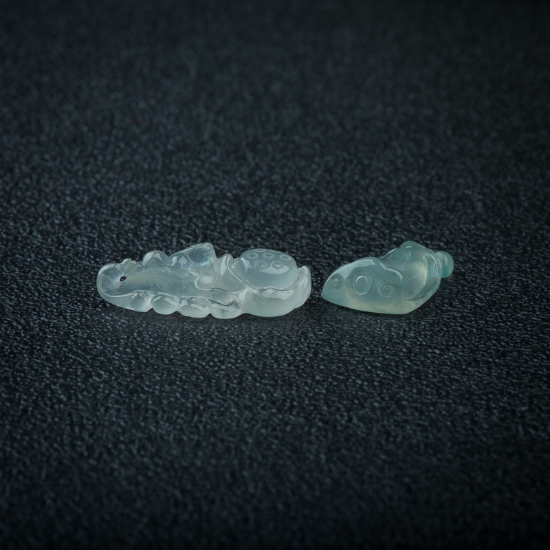 天然缅甸冰种翡翠套装吊坠-红掌柜