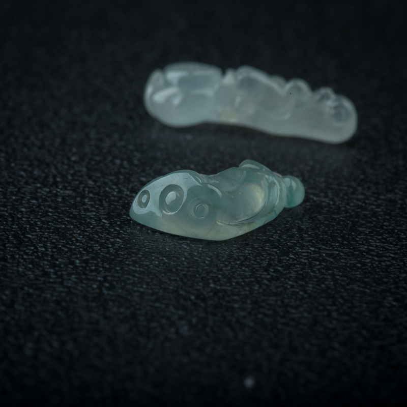 缅甸冰种翡翠莲蓬套装吊坠-红掌柜