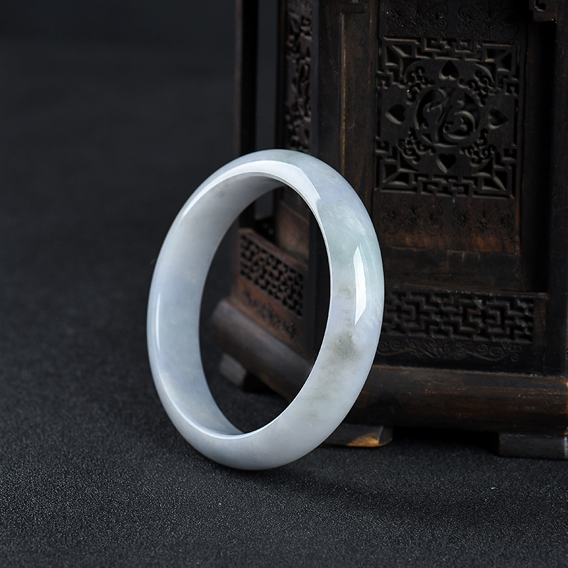 58mm豆种翡翠手镯-红掌柜