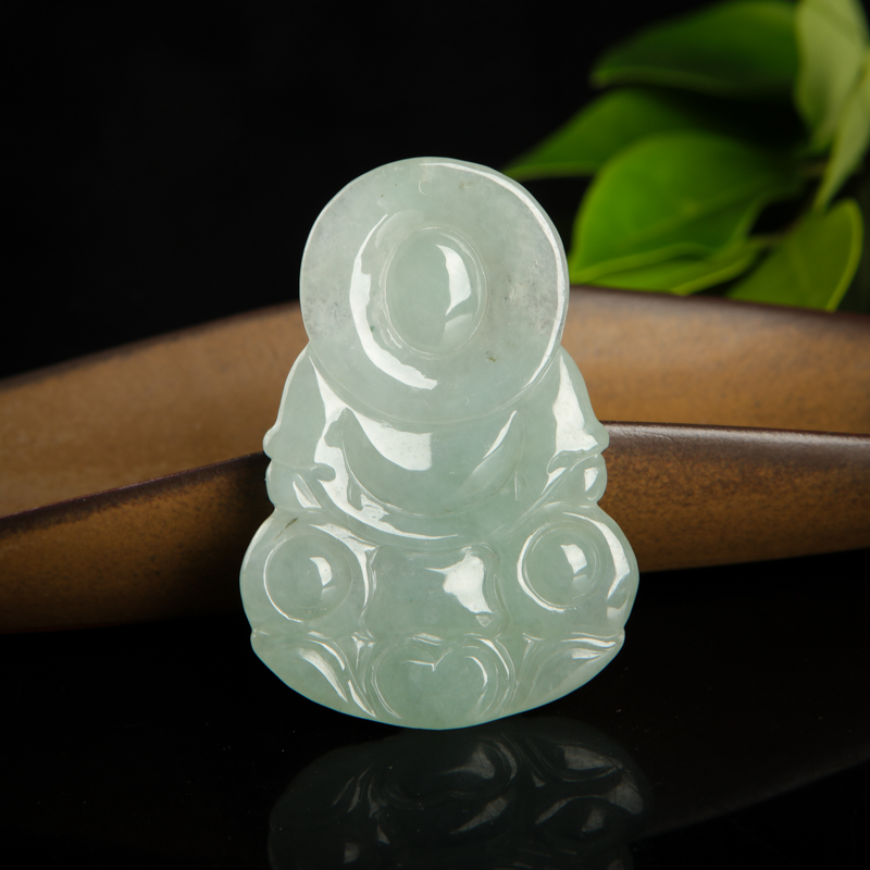 翡翠观音吊坠-红掌柜