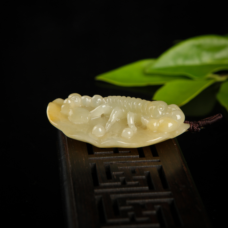 缅甸天然糯种黄翡富甲天下吊坠-红掌柜