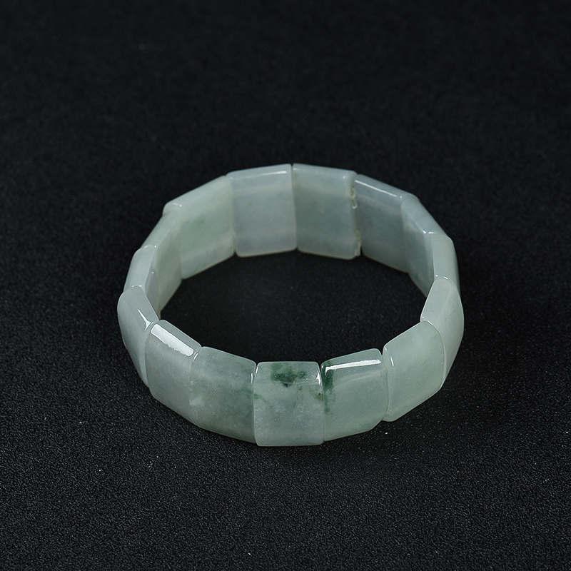 糯种飘花翡翠手串-红掌柜