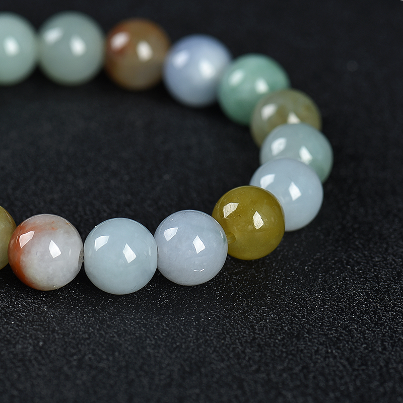 糯种翡翠单圈手串-红掌柜