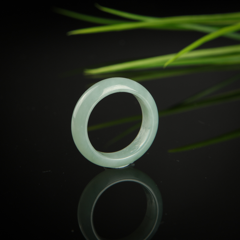 缅甸天然糯种翡翠戒指-红掌柜