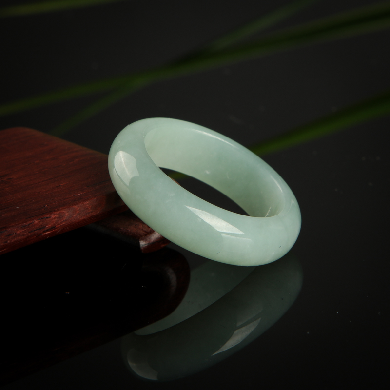 糯种翡翠戒指-红掌柜