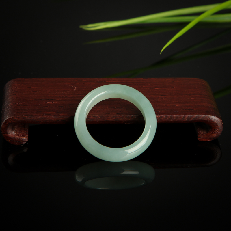 糯种翡翠戒指-红掌柜