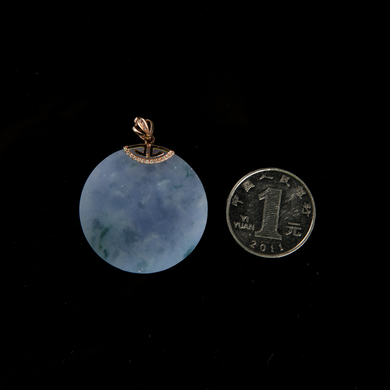 糯种紫罗兰翡翠吊坠-红掌柜