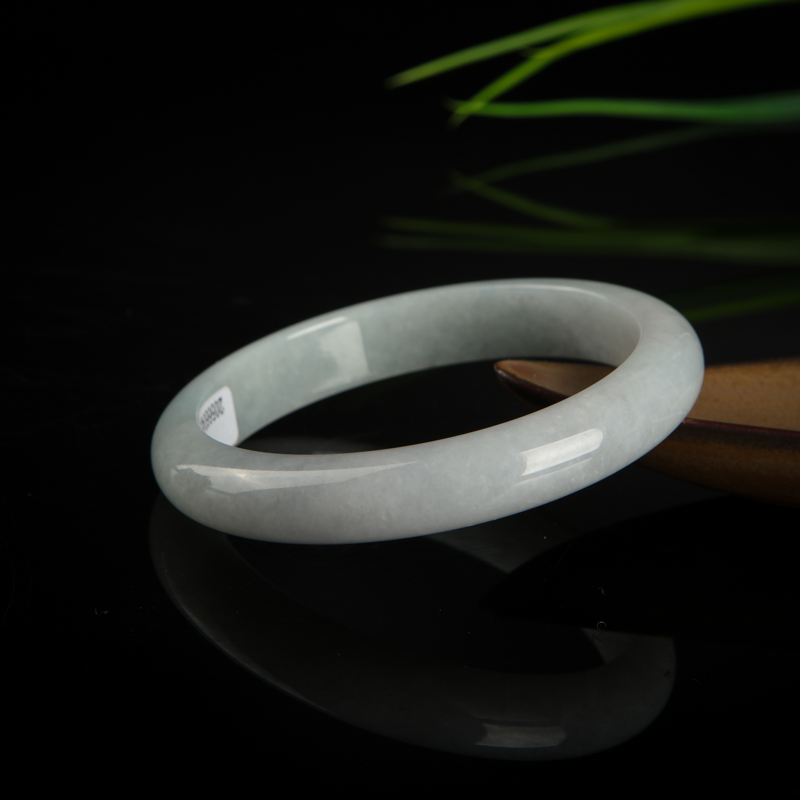 缅甸豆种翡翠手镯-红掌柜