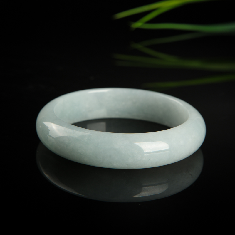 缅甸豆种翡翠手镯-红掌柜