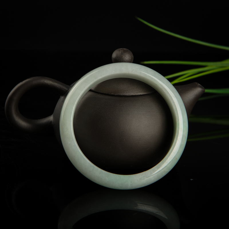 缅甸豆种翡翠手镯－红掌柜