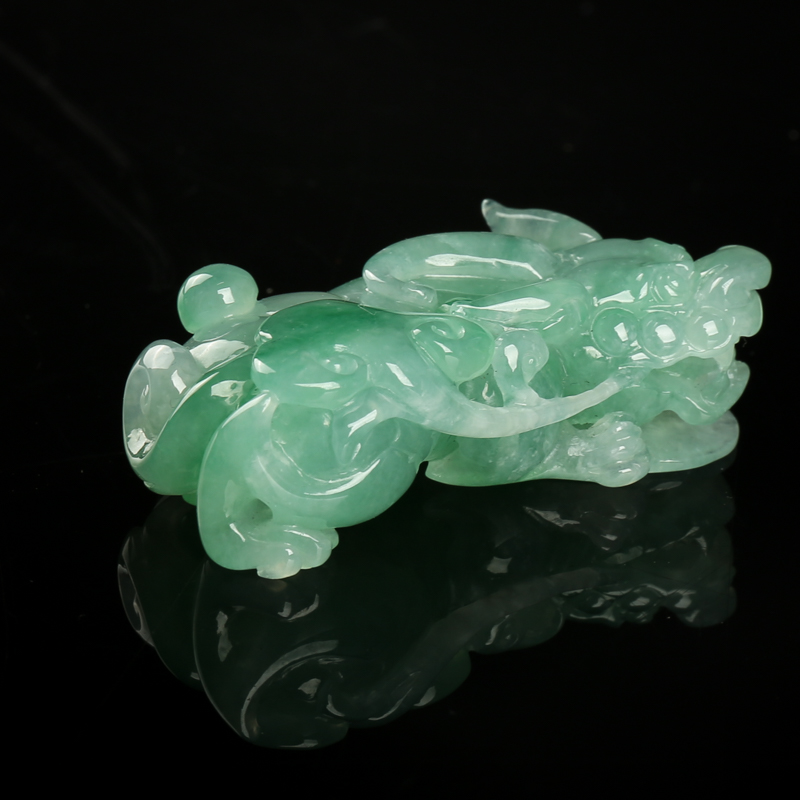 缅甸翡翠貔貅吊坠-红掌柜