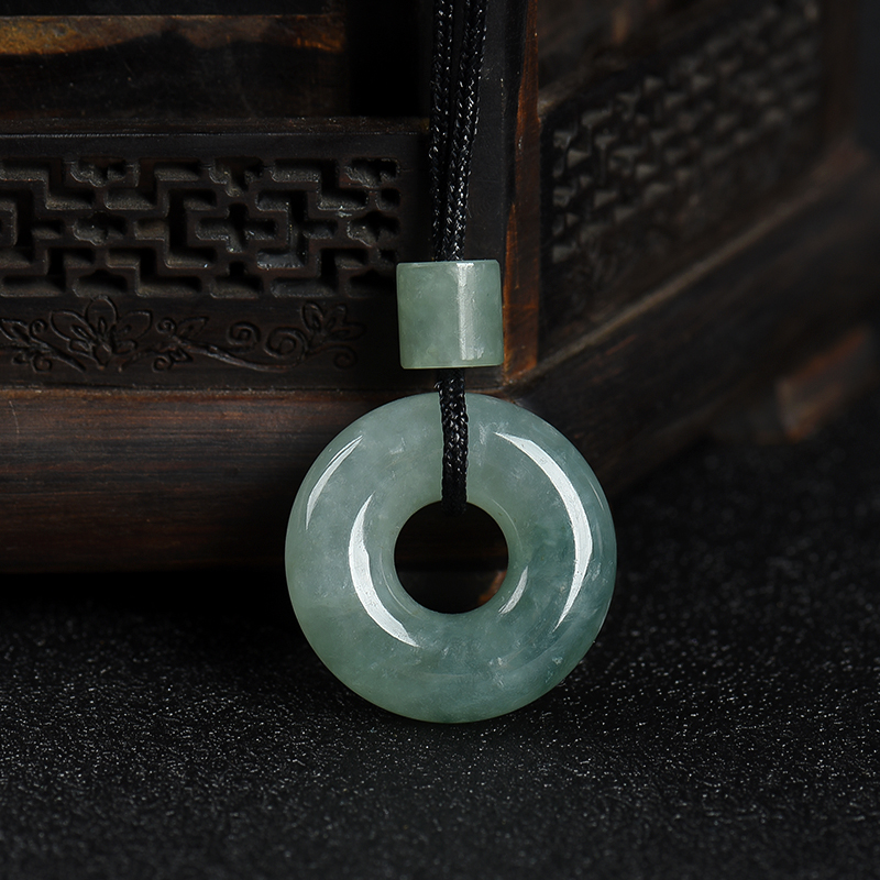 天然翡翠平安扣吊坠-红掌柜