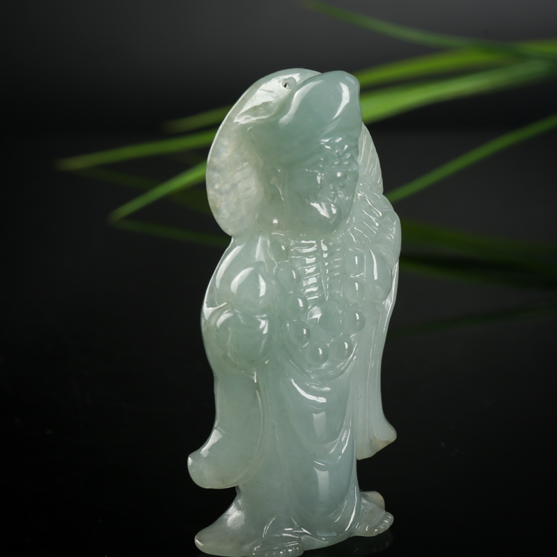 天然翡翠济公吊坠-红掌柜