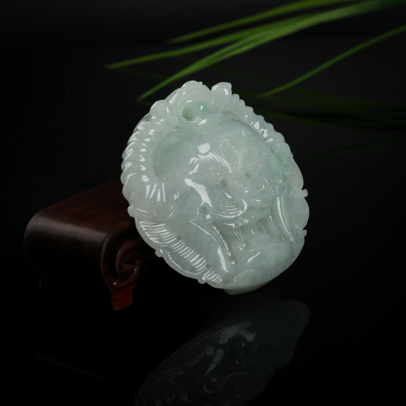 飘翠翡翠瑞兽皮带扣-红掌柜