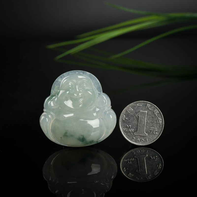 翡翠弥勒佛吊坠-红掌柜