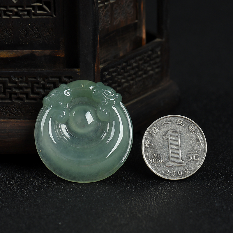 糯种翡翠福贝吊坠-红掌柜