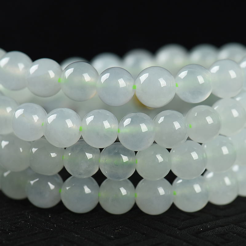 缅甸糯冰种翡翠项链-红掌柜