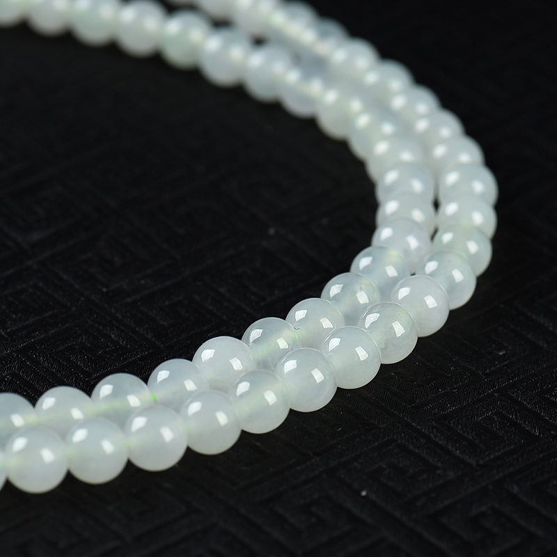 糯冰种翡翠项链-红掌柜