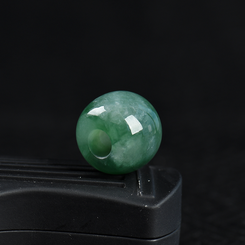 缅甸糯种蓝绿翡翠路路通吊坠-红掌柜