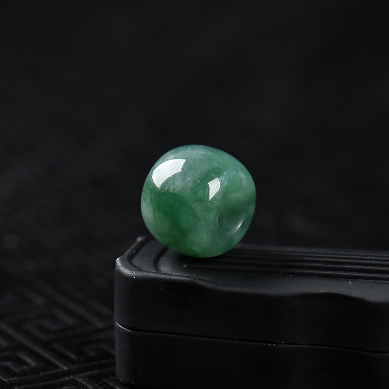 缅甸天然蓝绿翡翠路路通吊坠-红掌柜