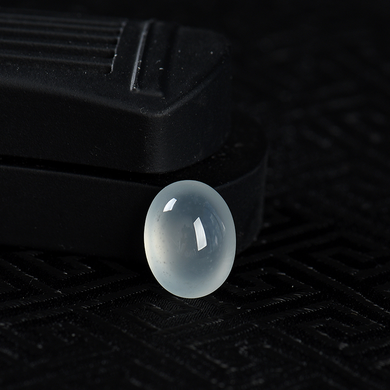 高冰种翡翠戒面-红掌柜