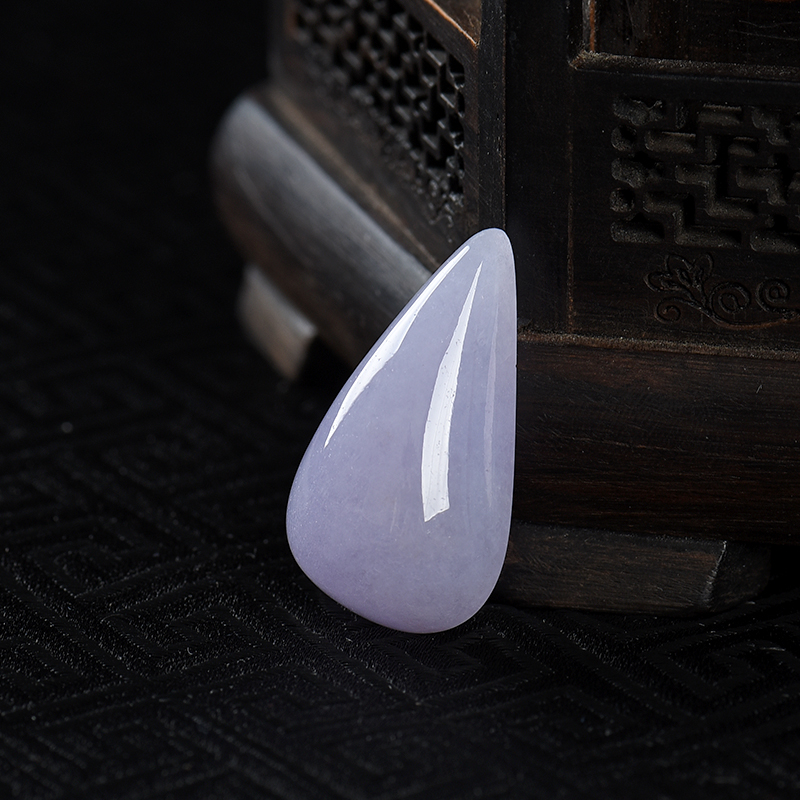 糯种翡翠水滴吊坠-红掌柜