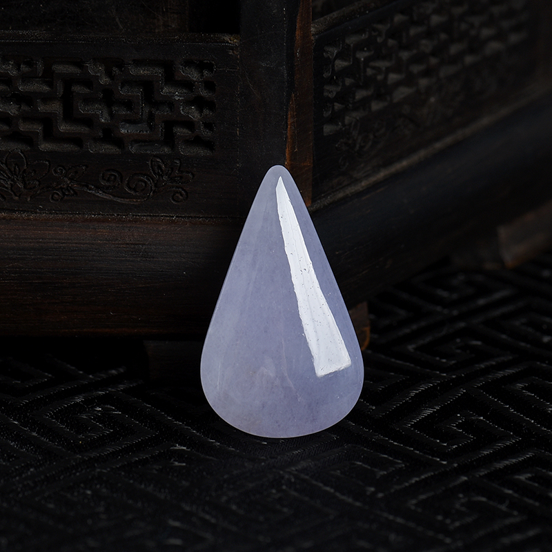 糯种紫罗兰翡翠吊坠-红掌柜