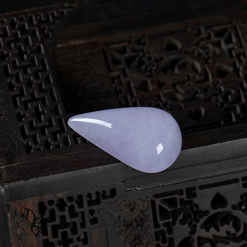 糯种紫罗兰翡翠水滴-红掌柜