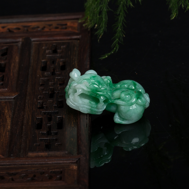 飘翠翡翠貔貅吊坠-红掌柜