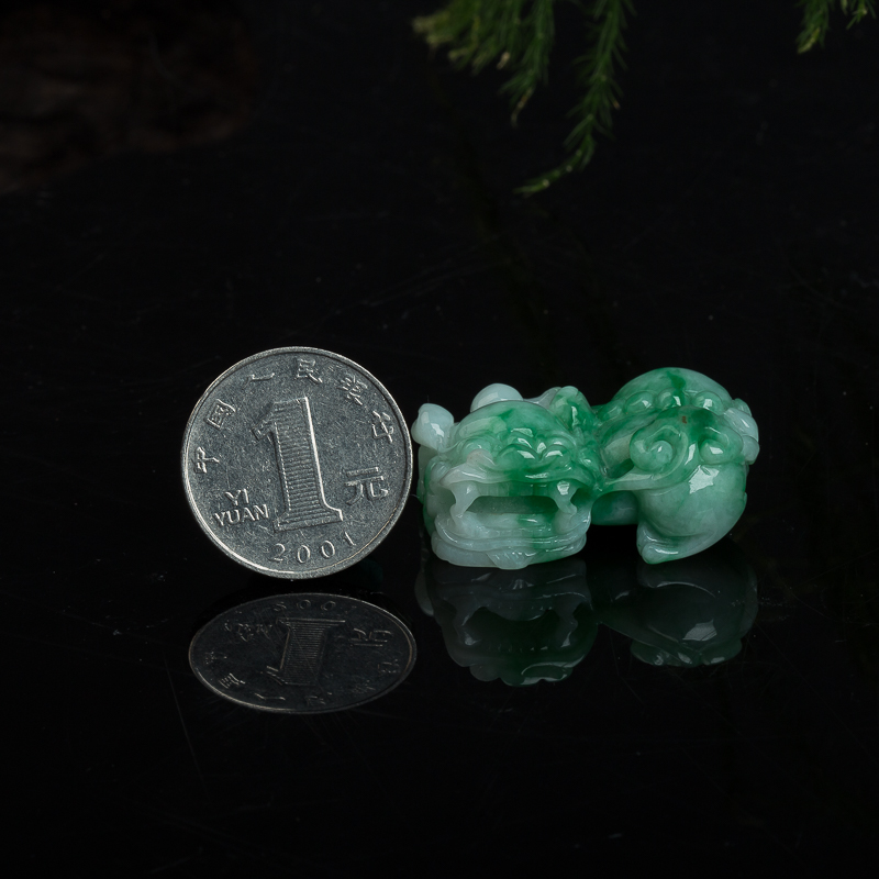 缅甸天然翡翠貔貅吊坠-红掌柜