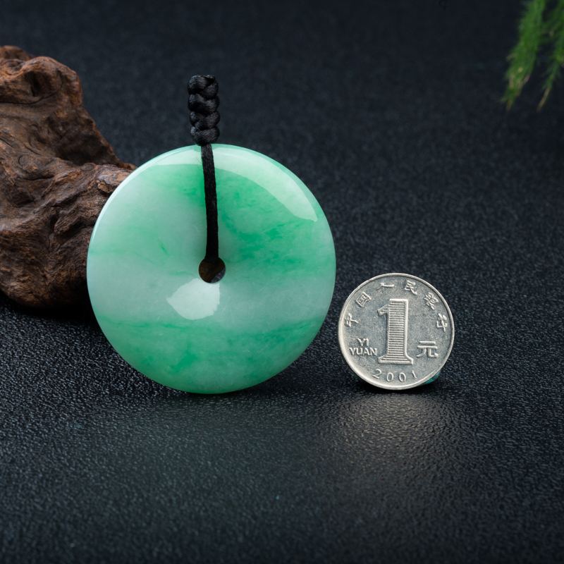 天然翡翠平安扣吊坠-红掌柜