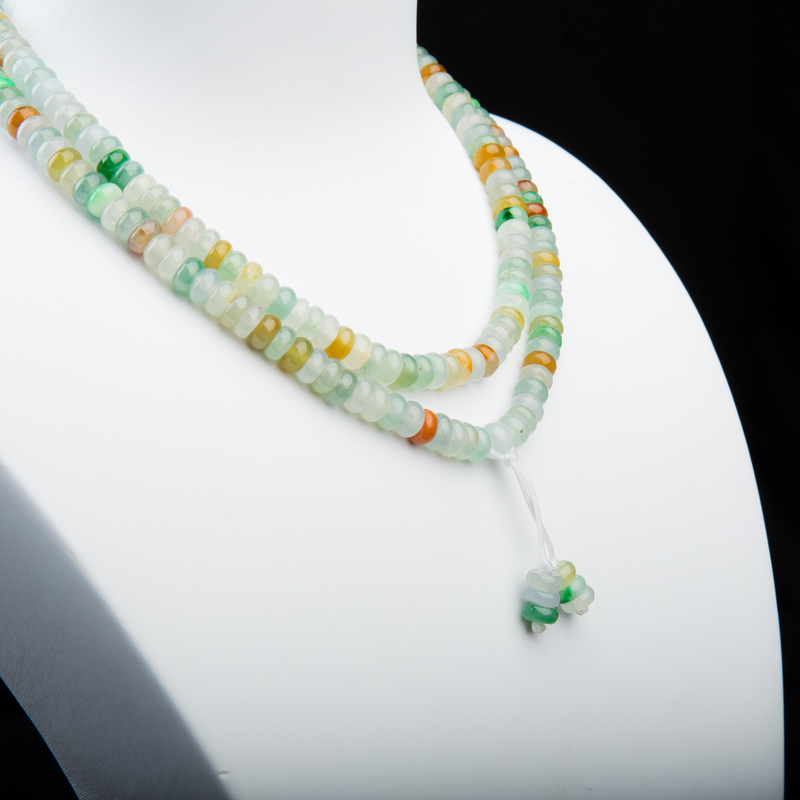 缅甸糯冰种翡翠项链-红掌柜