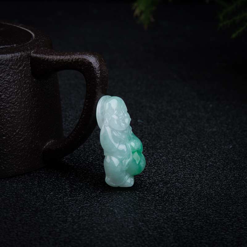 翡翠悬壶济世吊坠-红掌柜