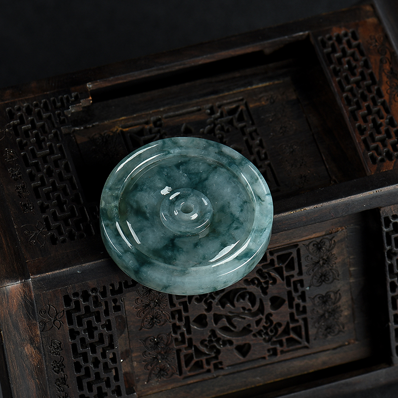 天然翡翠平安扣吊坠-红掌柜