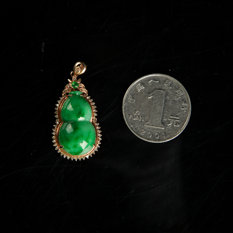 天然翡翠葫芦吊坠-红掌柜