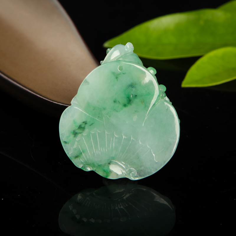 飘翠翡翠鱼跃龙门吊坠-红掌柜