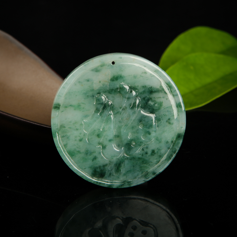 翡翠午马吊坠-红掌柜