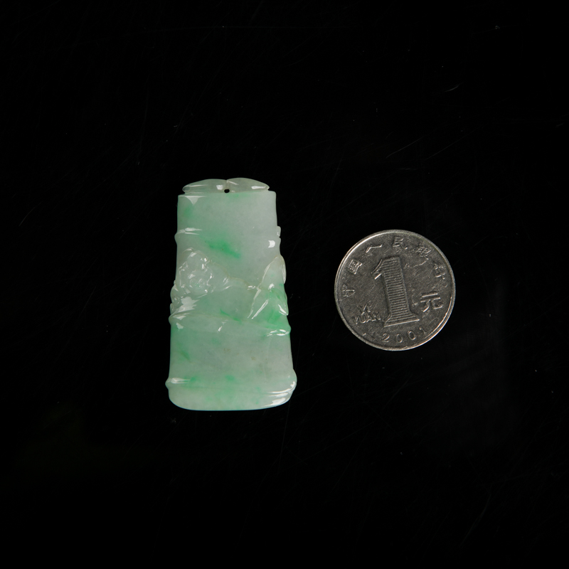 缅甸天然翡翠节节高吊坠-红掌柜