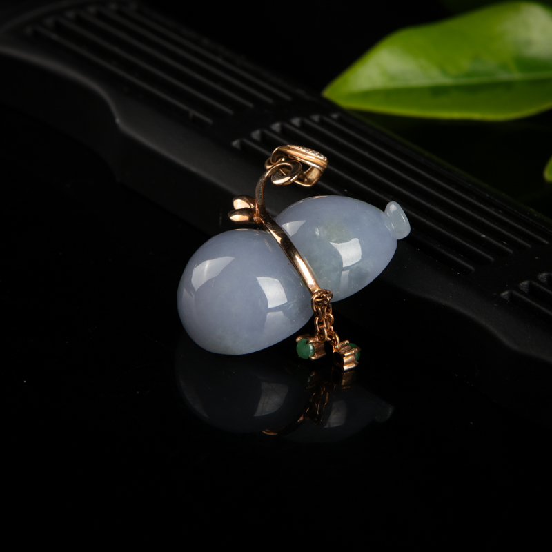 浅紫翡翠福禄吊坠-红掌柜