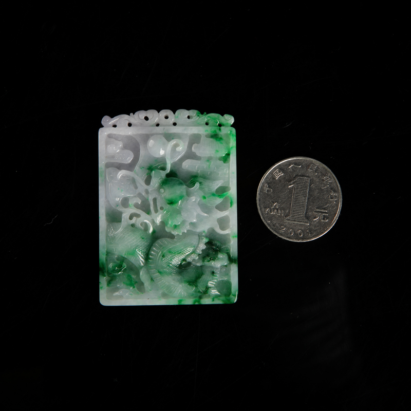 缅甸天然翡翠辰龙吊坠-红掌柜