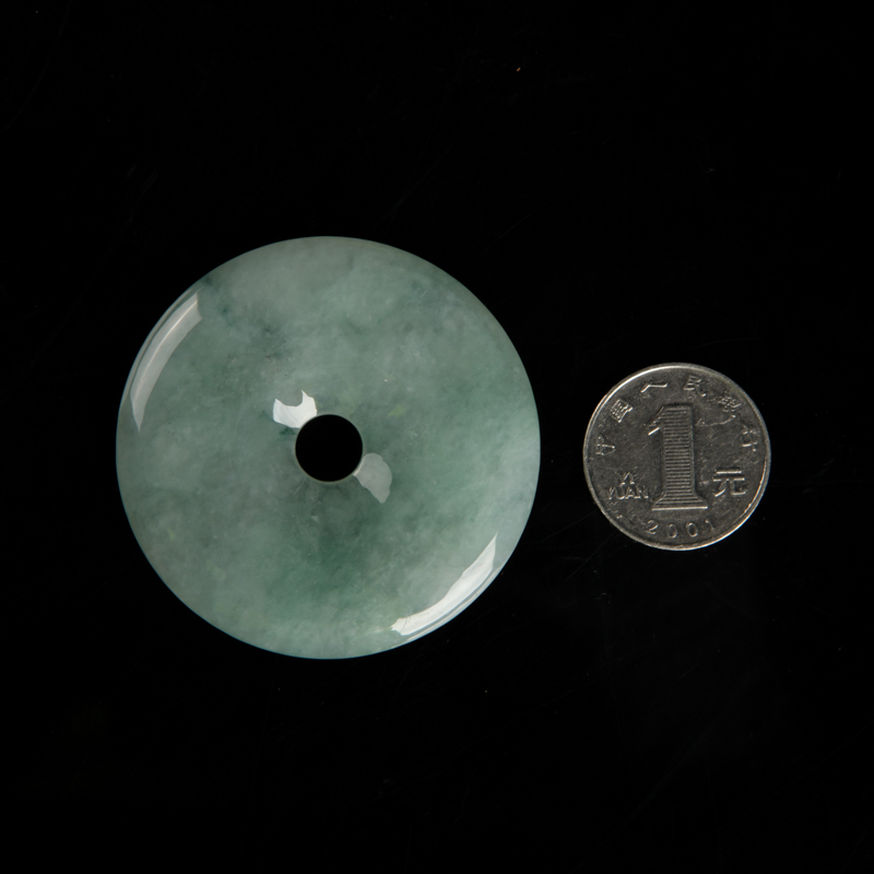 缅甸翡翠平安扣吊坠-红掌柜