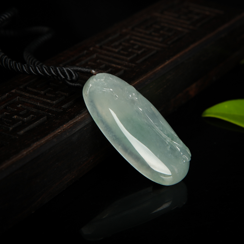 飘花翡翠禅悟吊坠-红掌柜