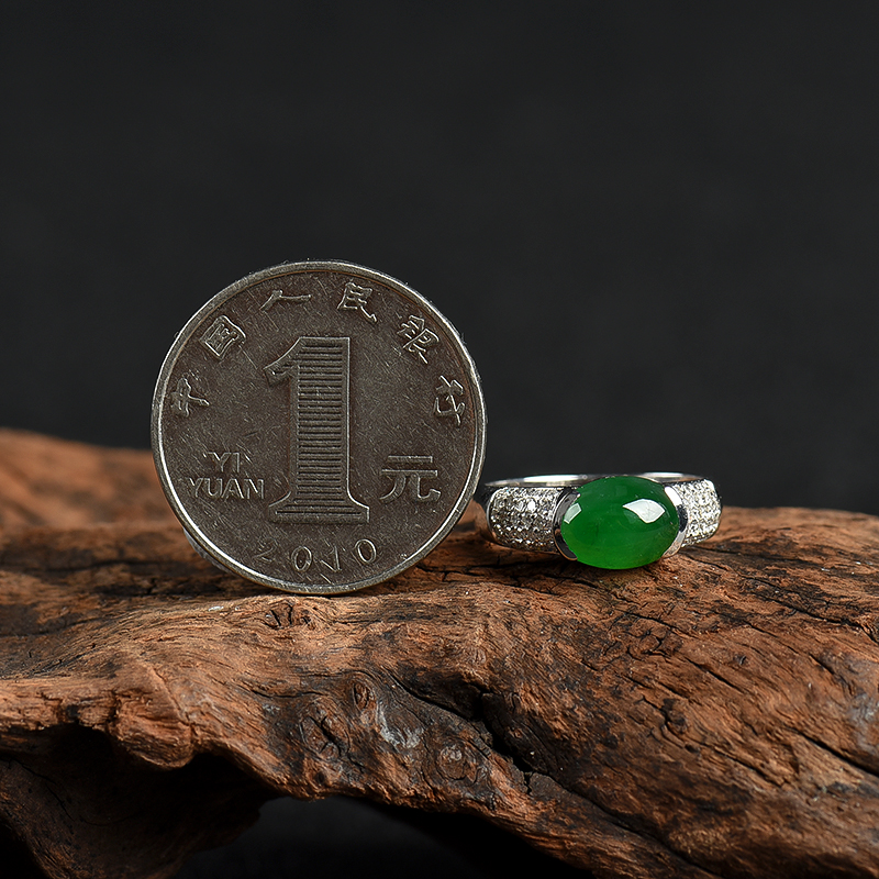 缅甸翡翠戒指-红掌柜