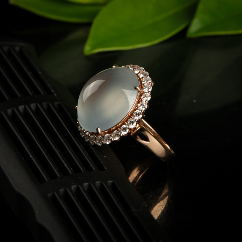 糯冰种翡翠戒指吊坠两用款-红掌柜