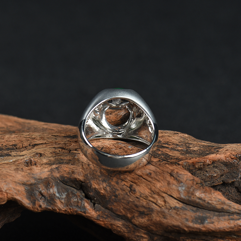 18k糯种翡翠戒指-红掌柜